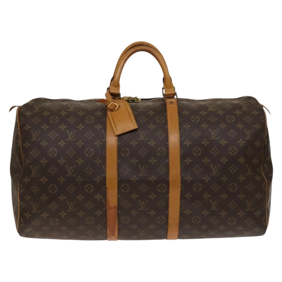 Louis Vuitton Keepall Monogram Canvas Brown Canvas Travel Bag Bag (Pre-Owned)