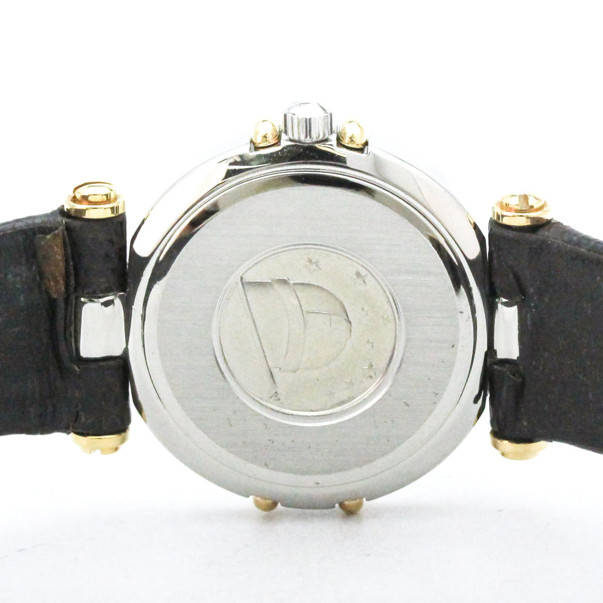 Omega Constellation Quartz Stainless Steel And Yellow Gold And Leather Watch (Pre-Owned)
