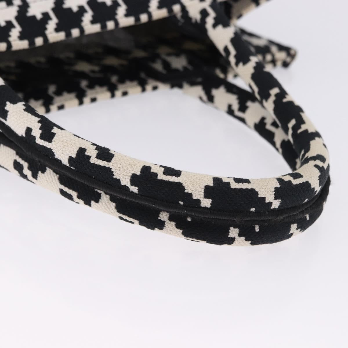 Christian Dior Book Houndstooth Canvas Black Canvas Tote Bag Bag (Pre-Owned)