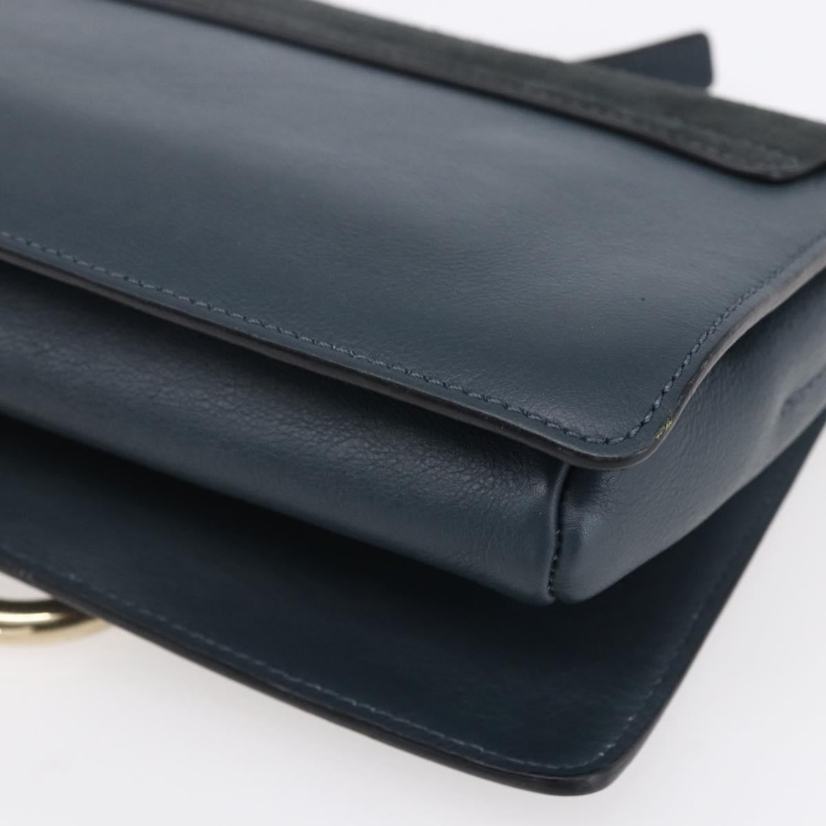 Chloe Faye Leather And Suede Blue Suede Shoulder Bag Bag (Pre-Owned)