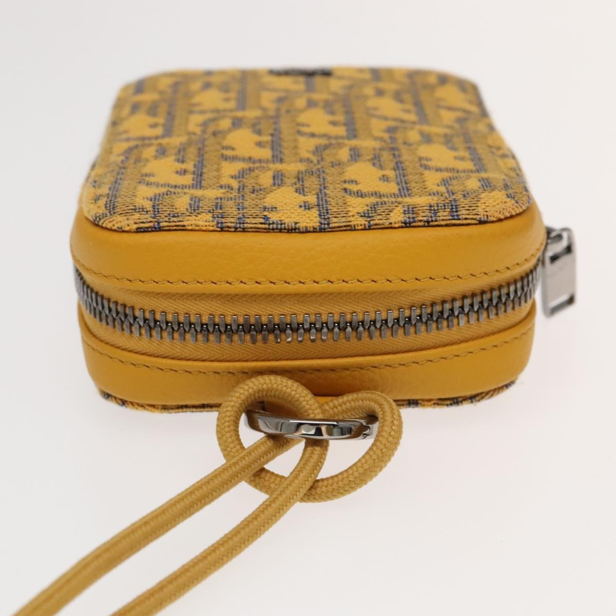 Christian Dior Vintage Trotter Canvas Yellow Canvas Clutche & Pouche Bag (Pre-Owned)