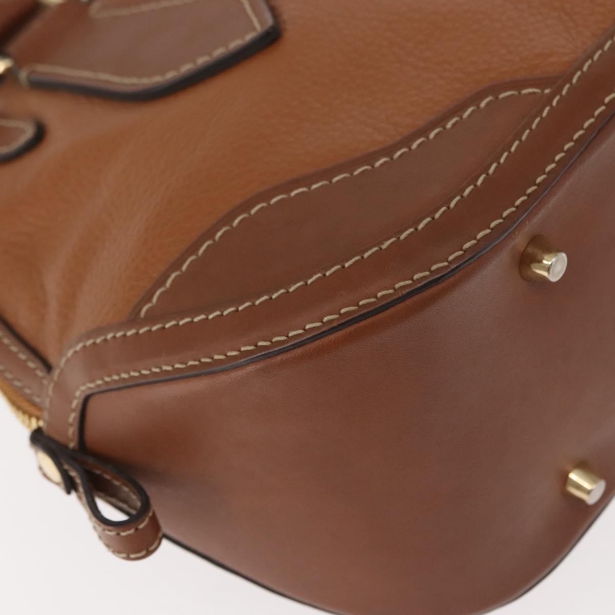 Burberry Orchard Smooth Leather Brown Leather Handbag (Pre-Owned)