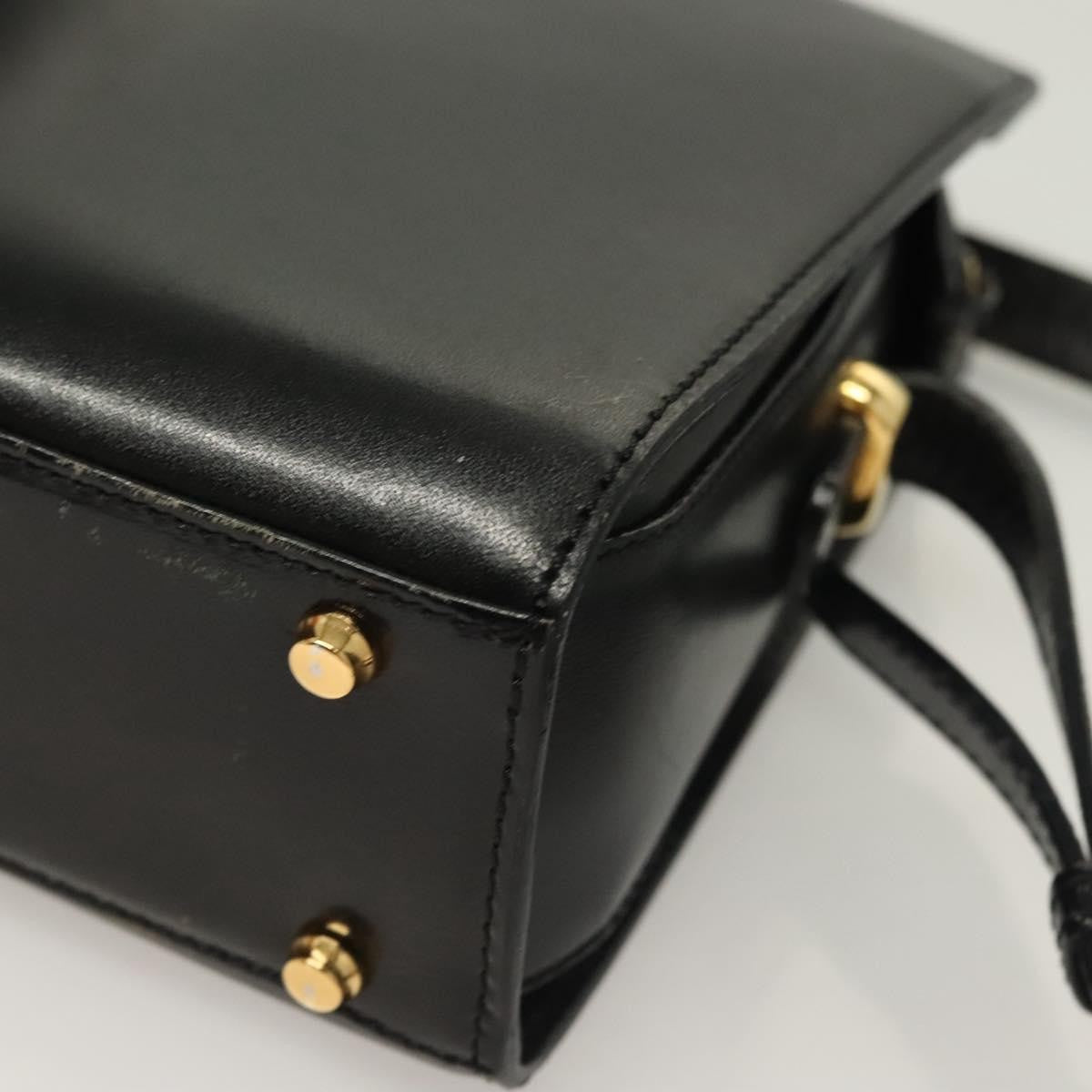 Bally Vintage Leather Black Leather Shoulder Bag Bag (Pre-Owned)