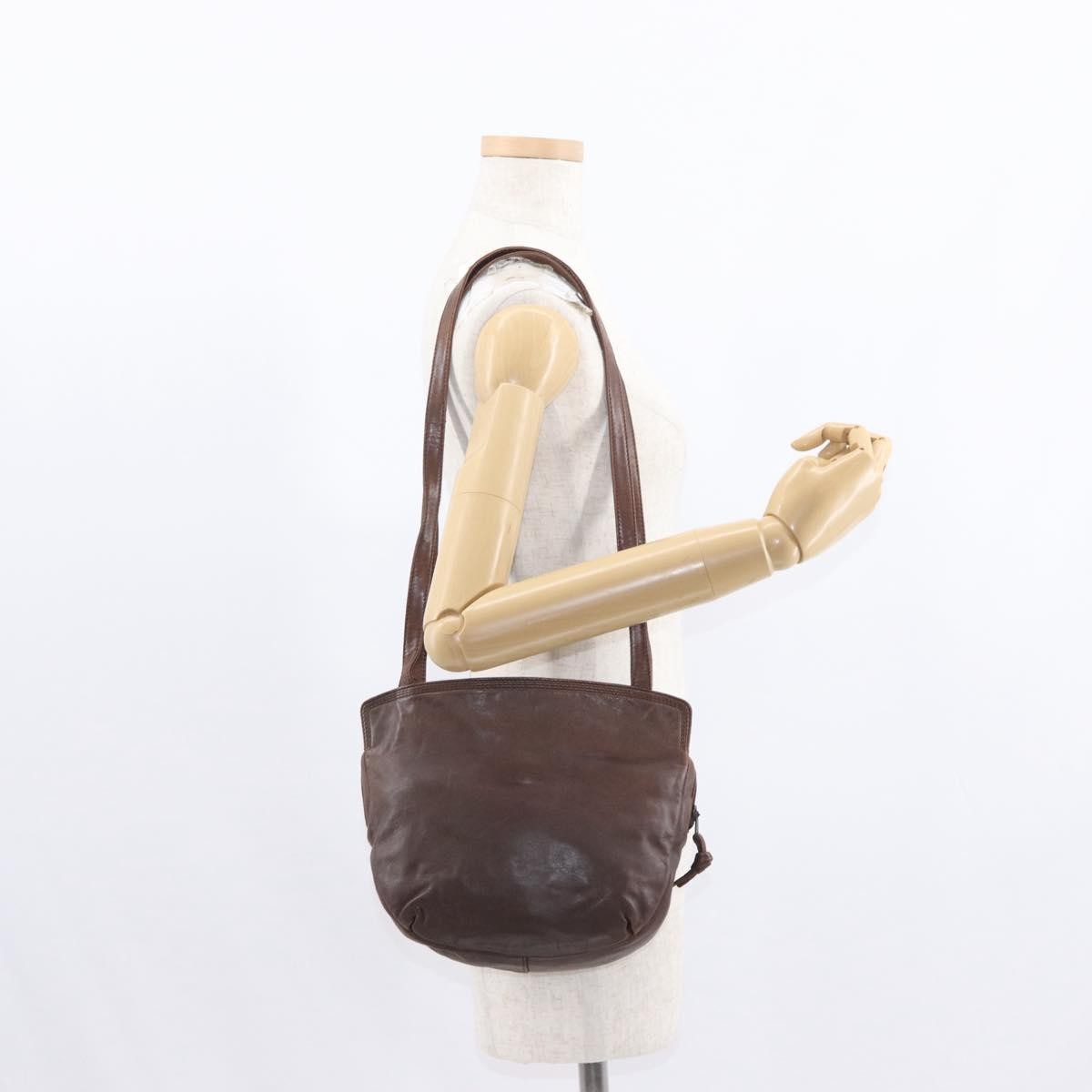 Loewe Anagram Leather Brown Leather Shoulder Bag Bag (Pre-Owned)