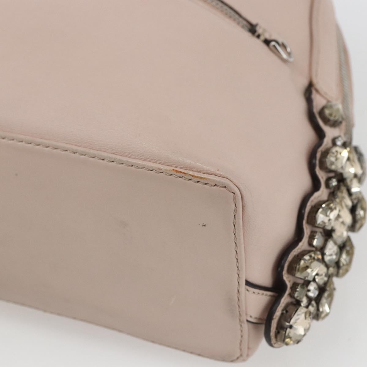 Fendi By The Way Leather Beige Leather Backpack Bag (Pre-Owned)
