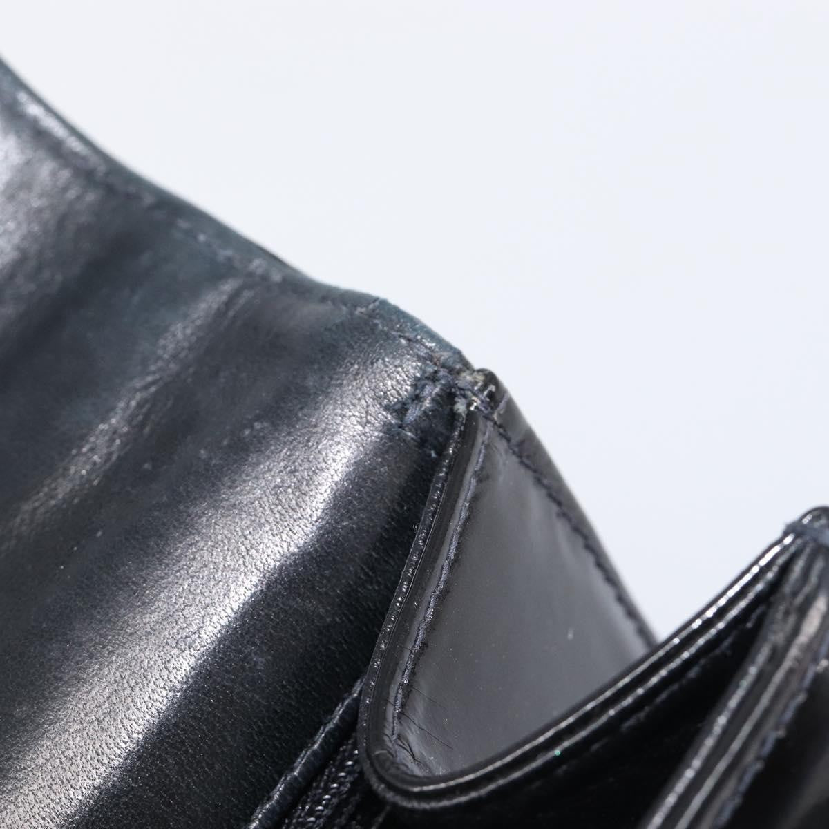 Chanel Chain Handle Leather Black Patent_Leather Tote Bag Bag (Pre-Owned)