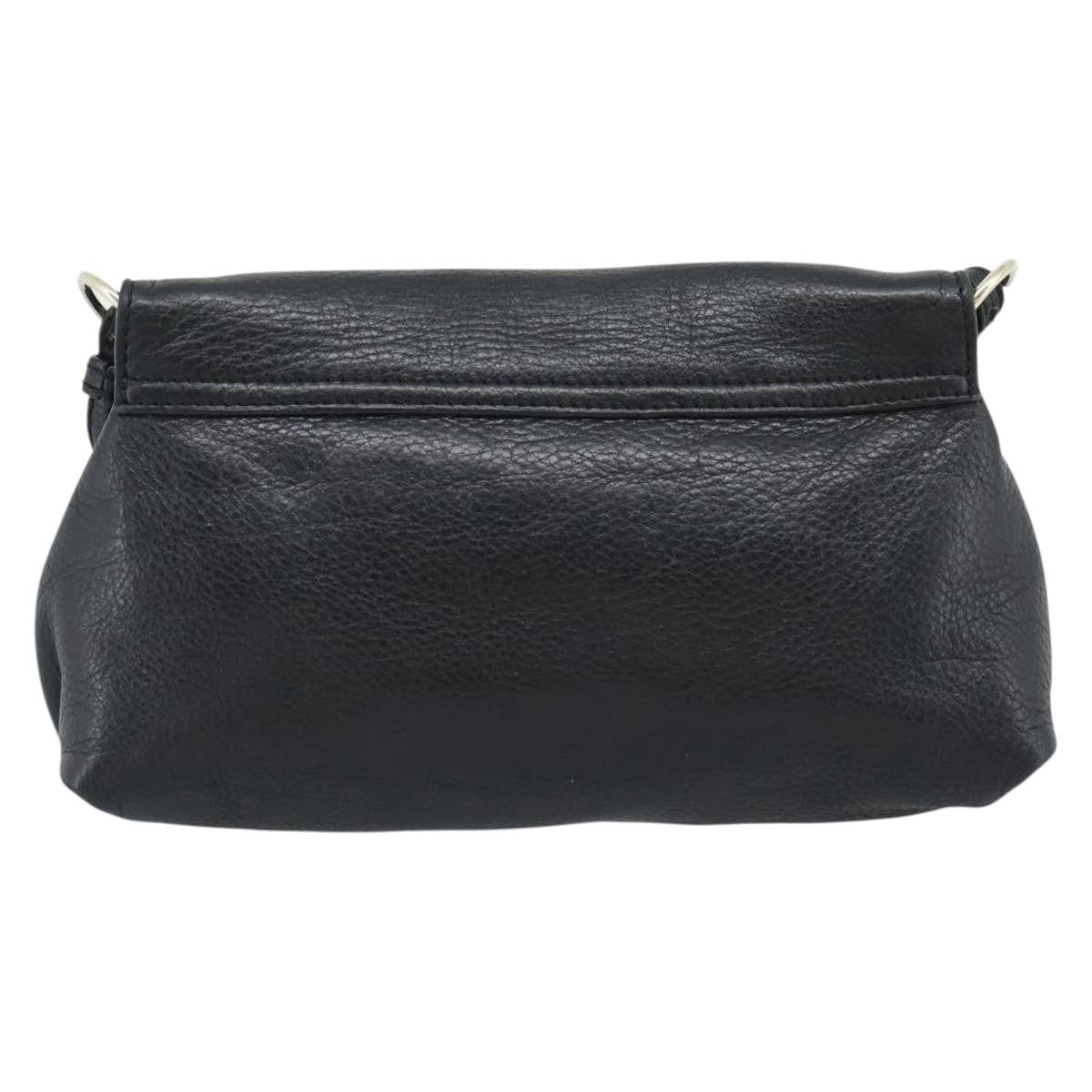 Chloe Lily Leather Black Leather Shoulder Bag Bag (Pre-Owned)