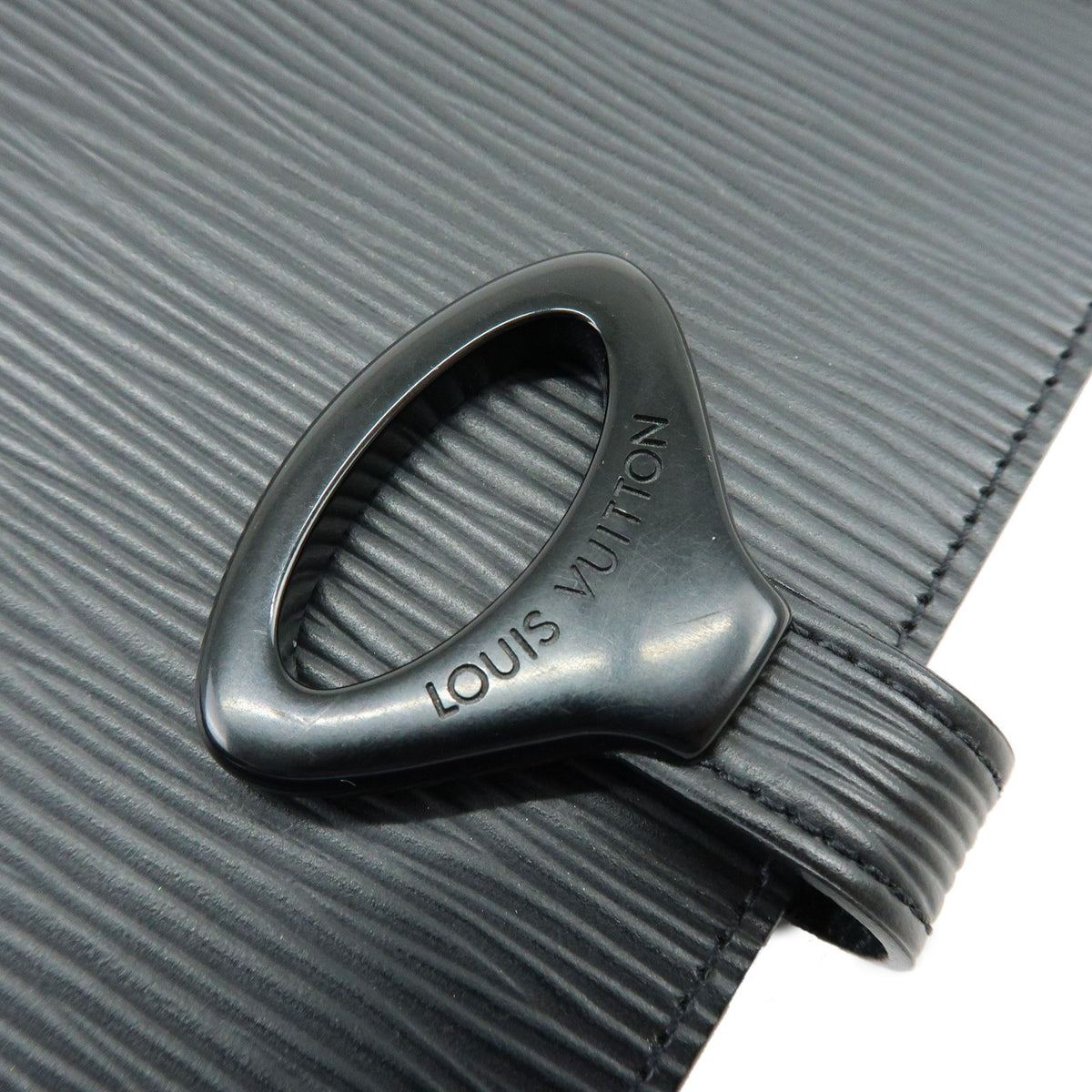 Louis Vuitton Ring Agenda Cover Epi Leather Black Leather Briefcase Bag (Pre-Owned)
