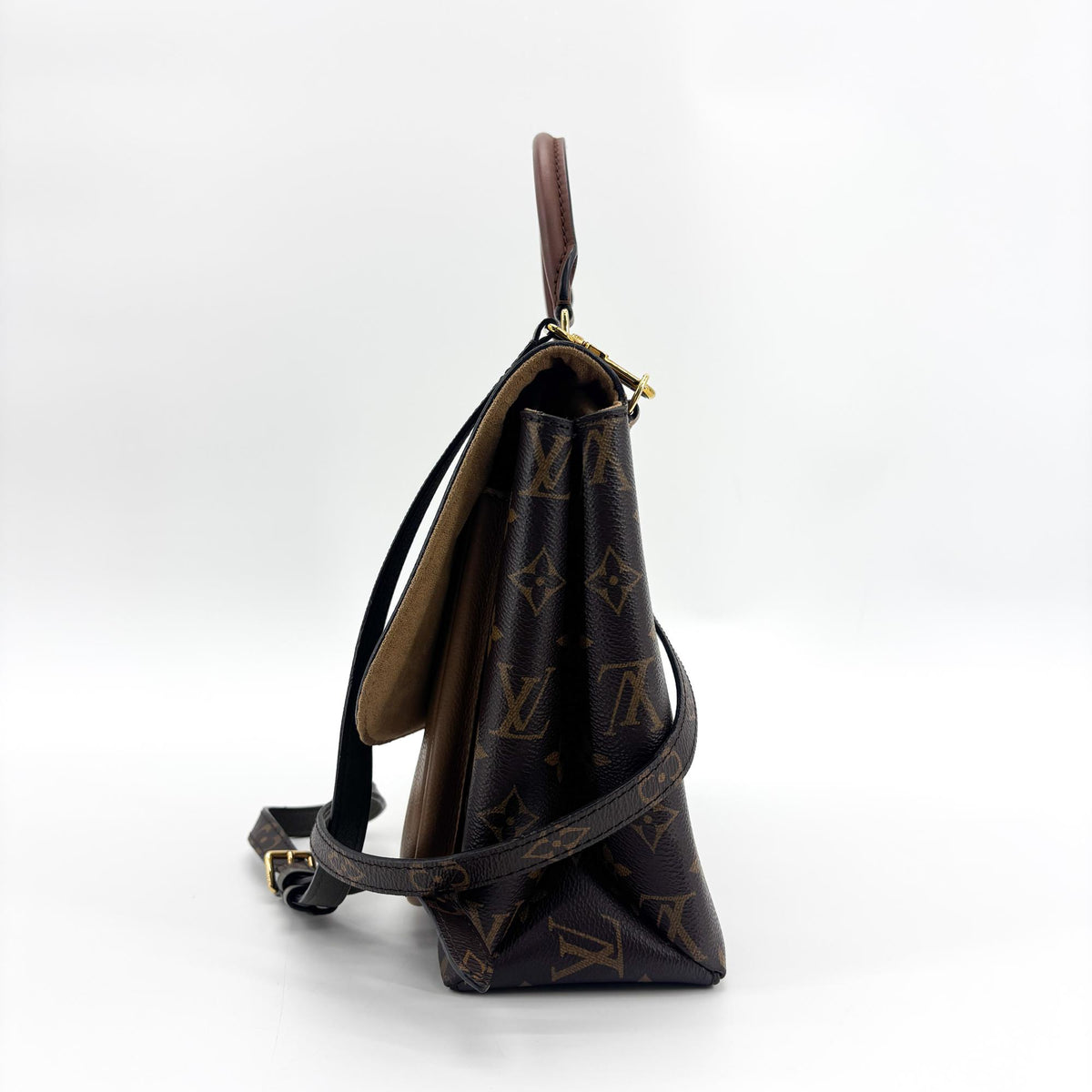 Louis Vuitton Marignan Monogram Canvas With Leather Brown Canvas Handbag (Pre-Owned)
