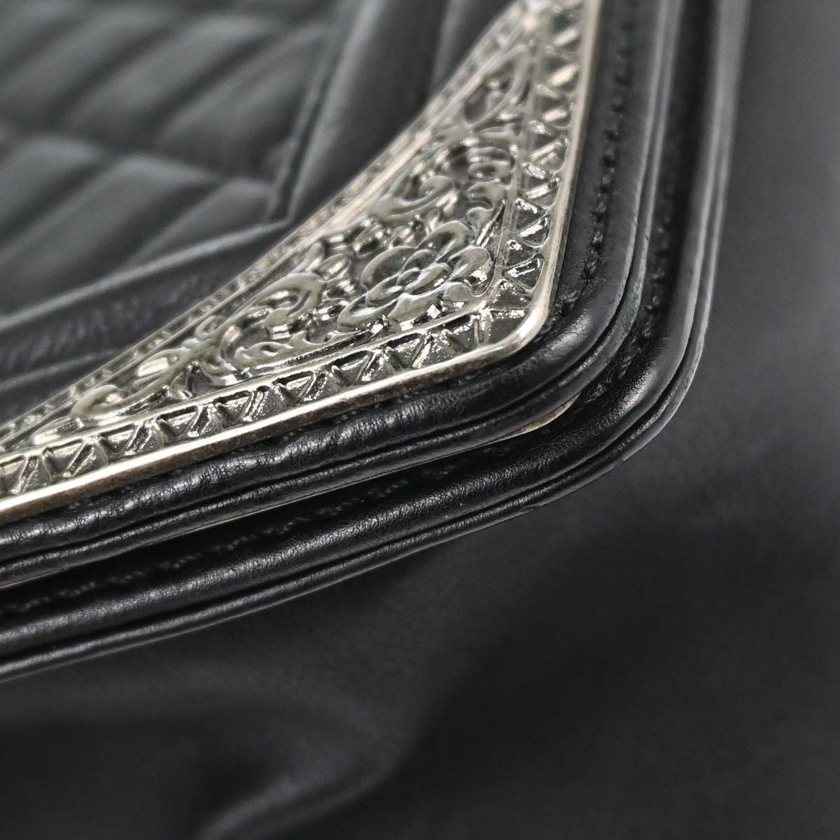 Chanel Paris-Dallas Compartment Boy Flap Quilted Calfskin With Metal Adornments Black Leather Shoulder Bag Bag (Pre-Owned)