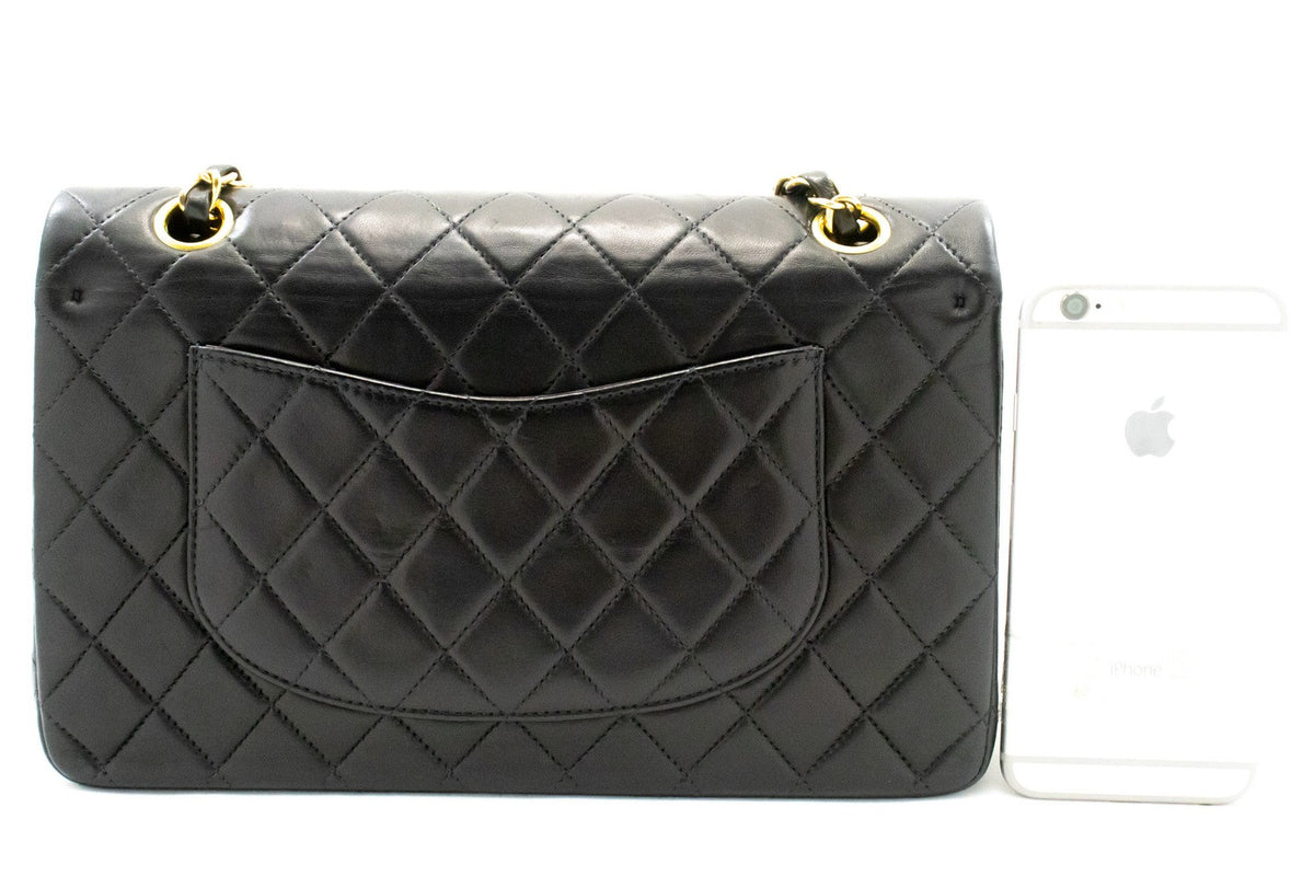 Chanel Classic Bowler Quilted Caviar Black Leather Handbag (Pre-Owned)