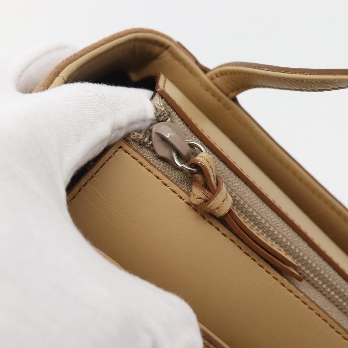 Burberry Vintage Leather Beige Leather Handbag (Pre-Owned)