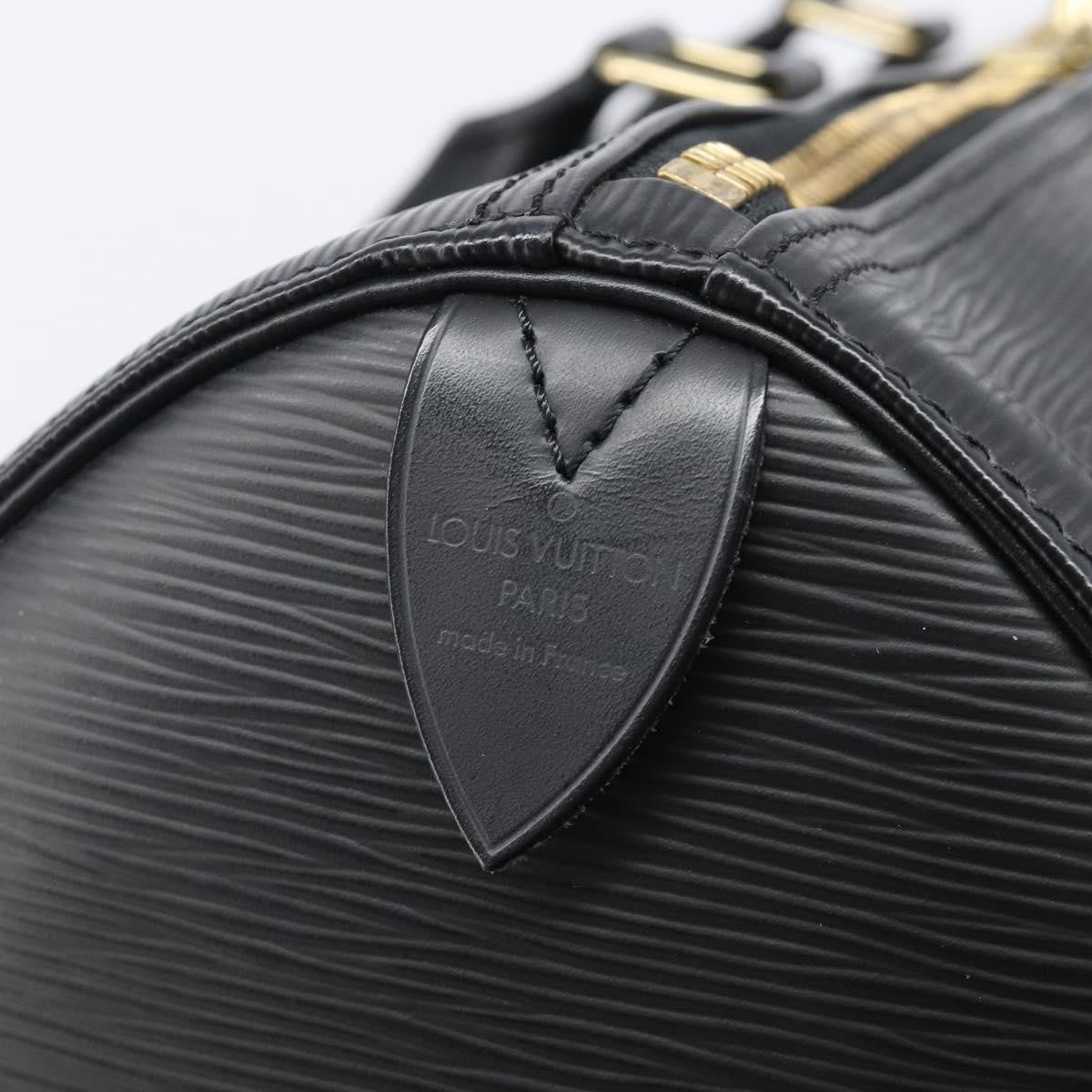 Louis Vuitton Keepall Epi Leather Black Leather Travel Bag Bag (Pre-Owned)