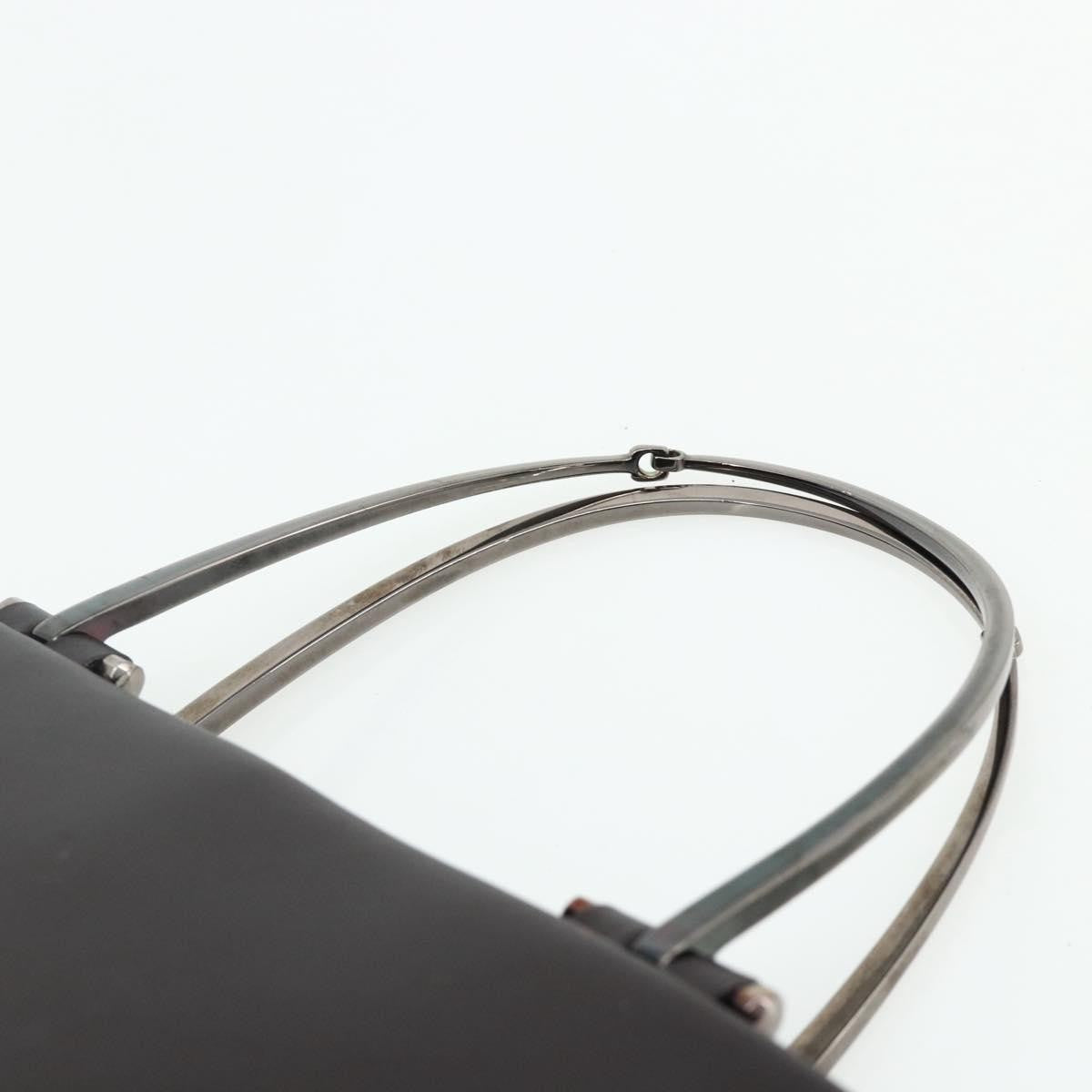 Gucci Vintage Leather Brown Leather Handbag (Pre-Owned)