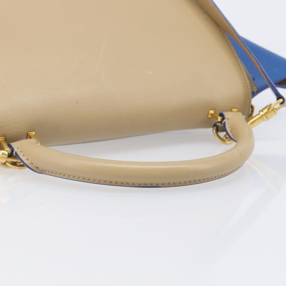 Celine Trapeze Leather Beige Leather Handbag (Pre-Owned)
