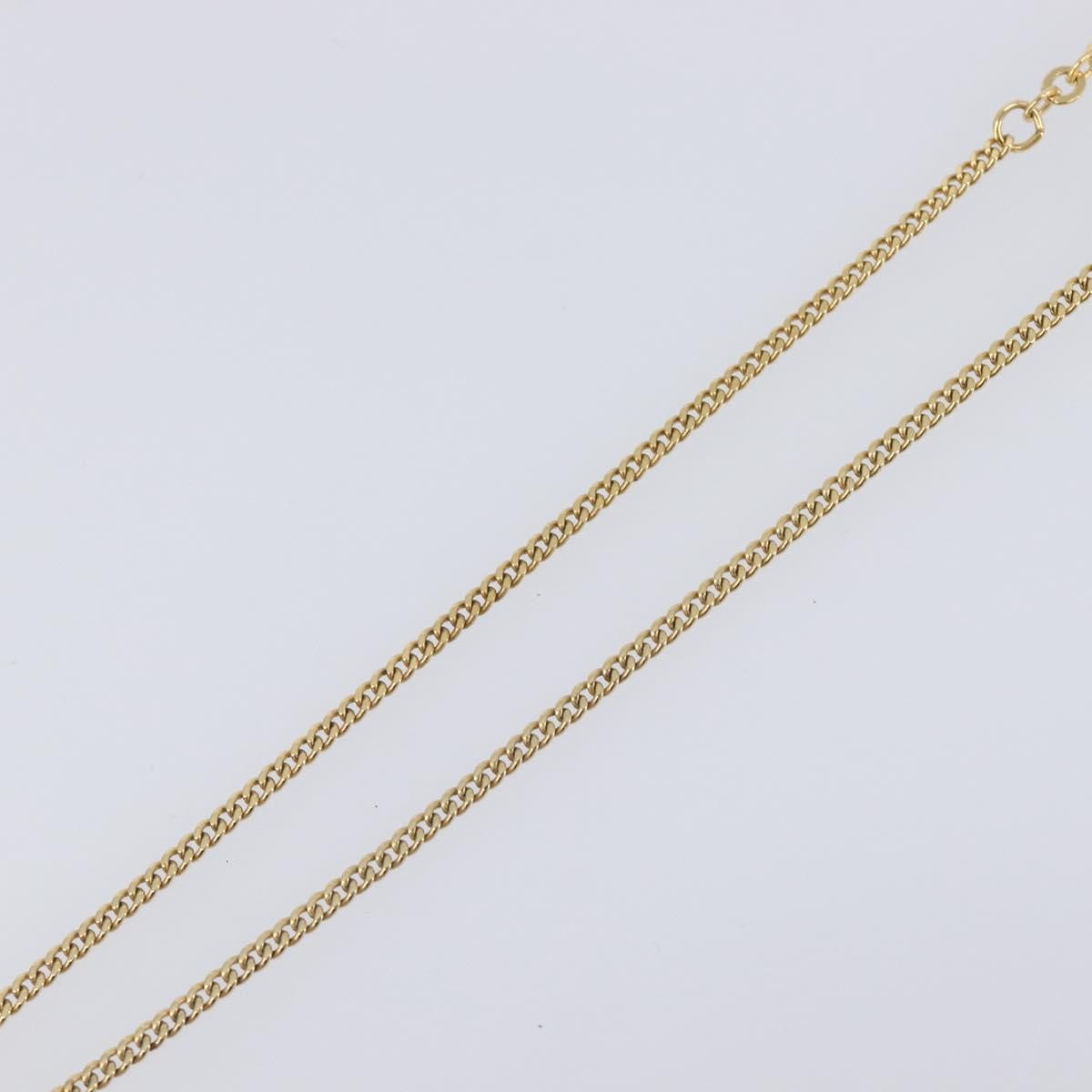 Christian Dior Cd Cube Charms Pendant Metal With Crystals Gold Metal Necklace Jewelry (Pre-Owned)