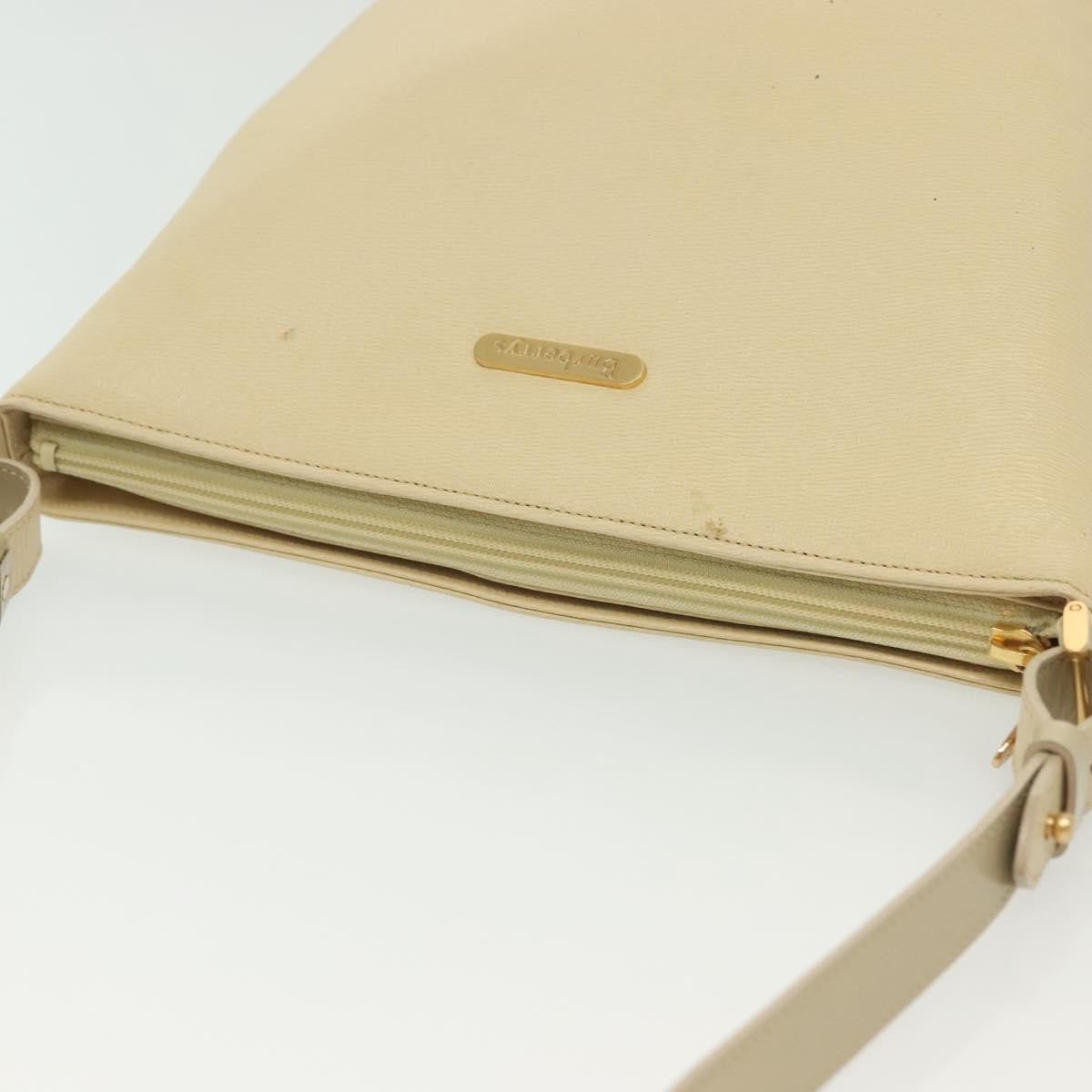 Burberry Shoulder Leather Beige Leather Shoulder Bag Bag (Pre-Owned)