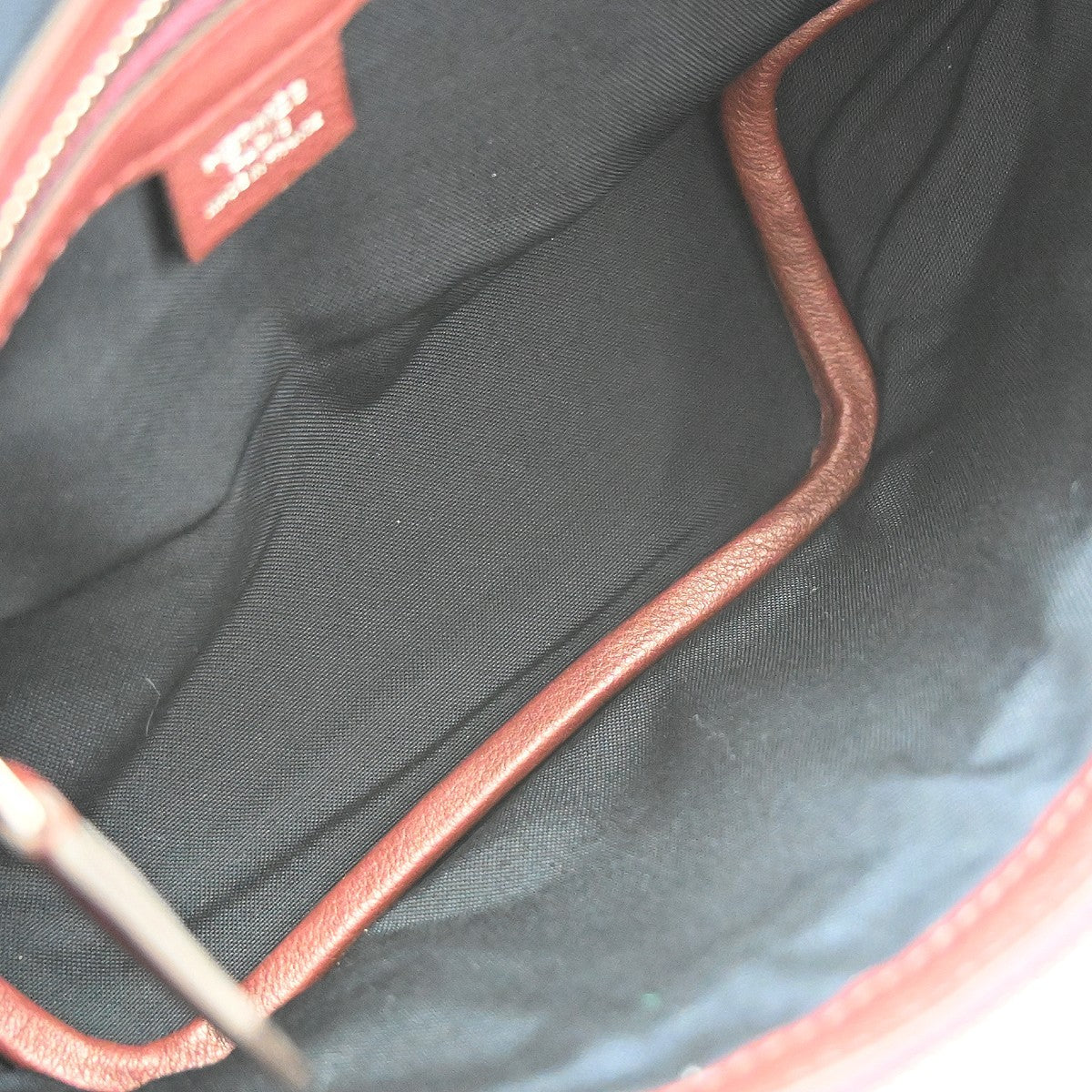Hermes Cityslide Belt Evercolor Burgundy Leather Clutche & Pouche Bag (Pre-Owned)