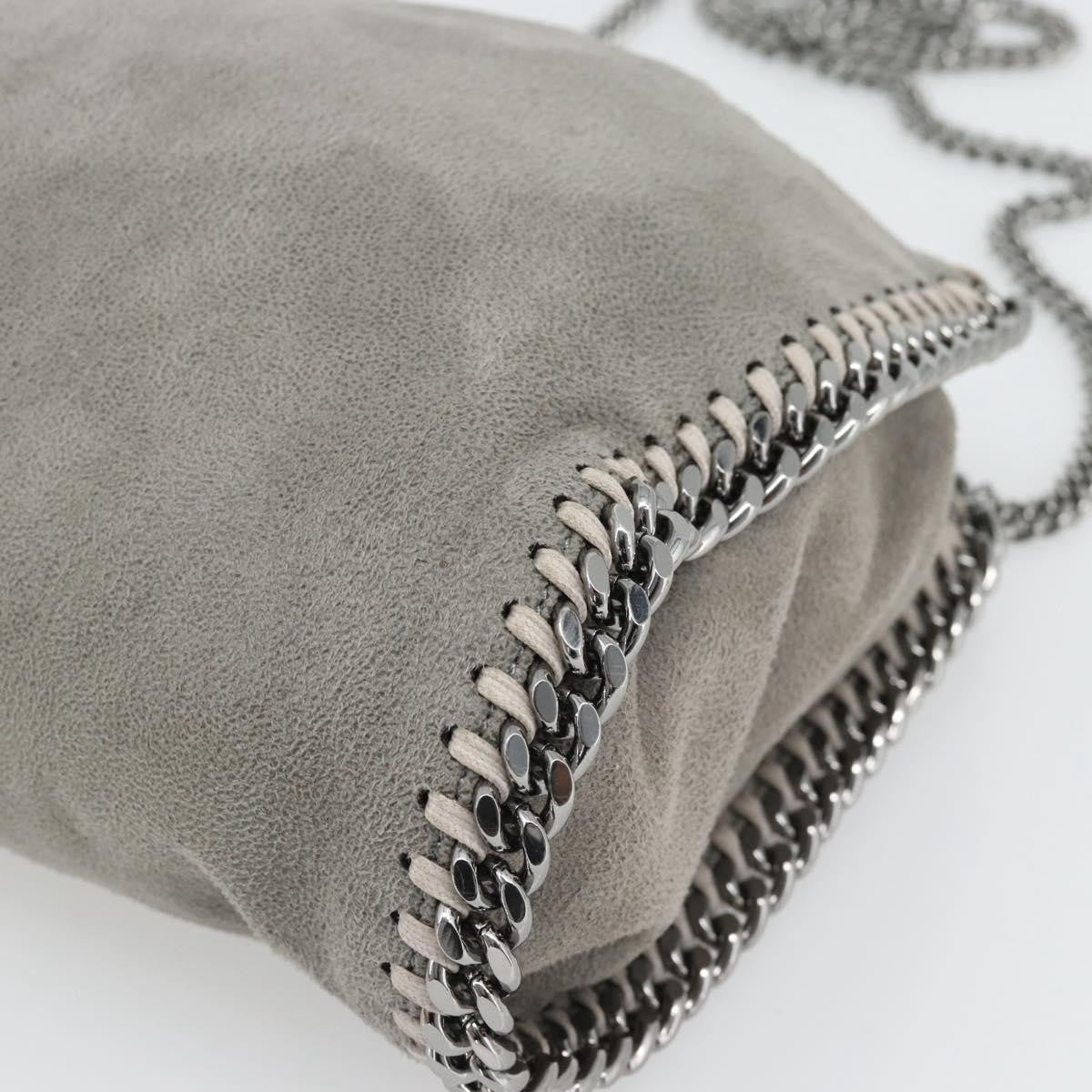 Stella Mccartney Falabella Fold Over Shaggy Deer Gray Polyester Shoulder Bag Bag (Pre-Owned)