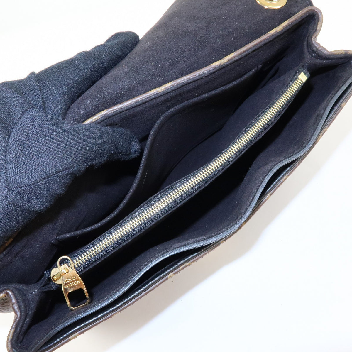 Louis Vuitton Pallas Chain Monogram Canvas And Calfskin Brown Canvas Shoulder Bag Bag (Pre-Owned)