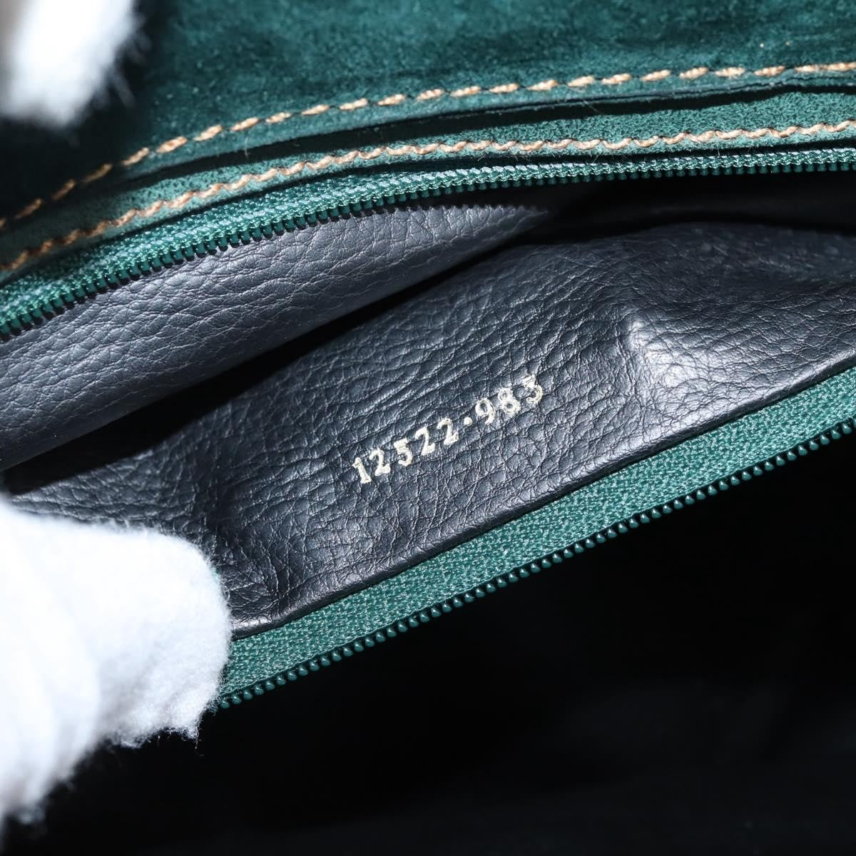 Fendi Handbag Suede Green Suede Handbag (Pre-Owned)