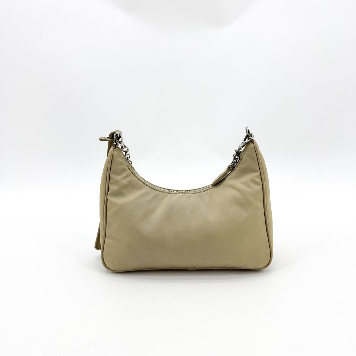 Prada Re-Edition 2005 Tessuto Beige Nylon Shoulder Bag Bag (Pre-Owned)