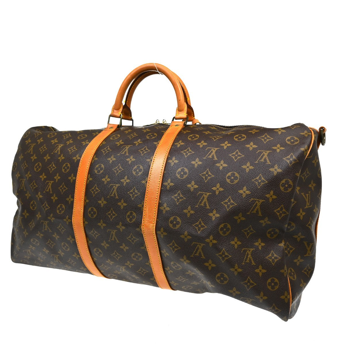 Louis Vuitton Keepall Bandouliere Monogram Canvas Brown Canvas Travel Bag Bag (Pre-Owned)