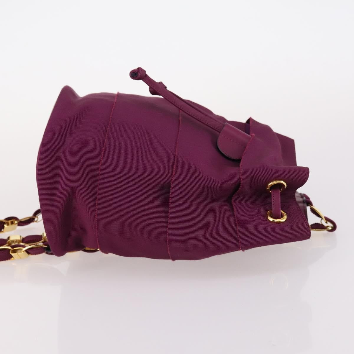 Salvatore Ferragamo Vala Canvas Purple Canvas Backpack Bag (Pre-Owned)