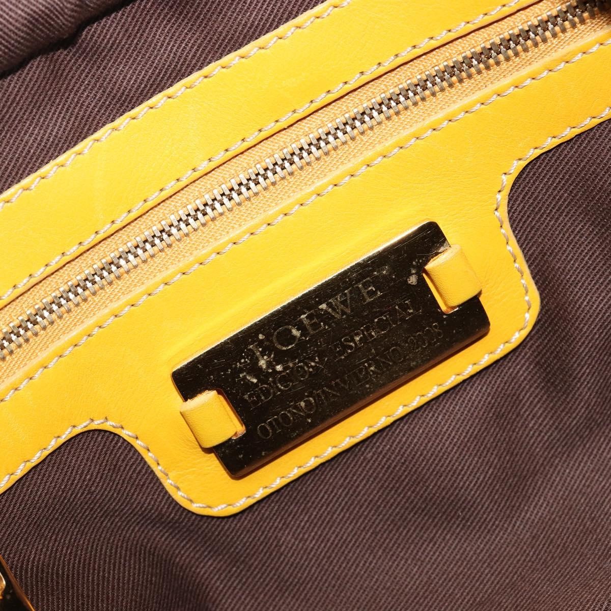 Loewe Amazona Suede Yellow Suede Handbag (Pre-Owned)