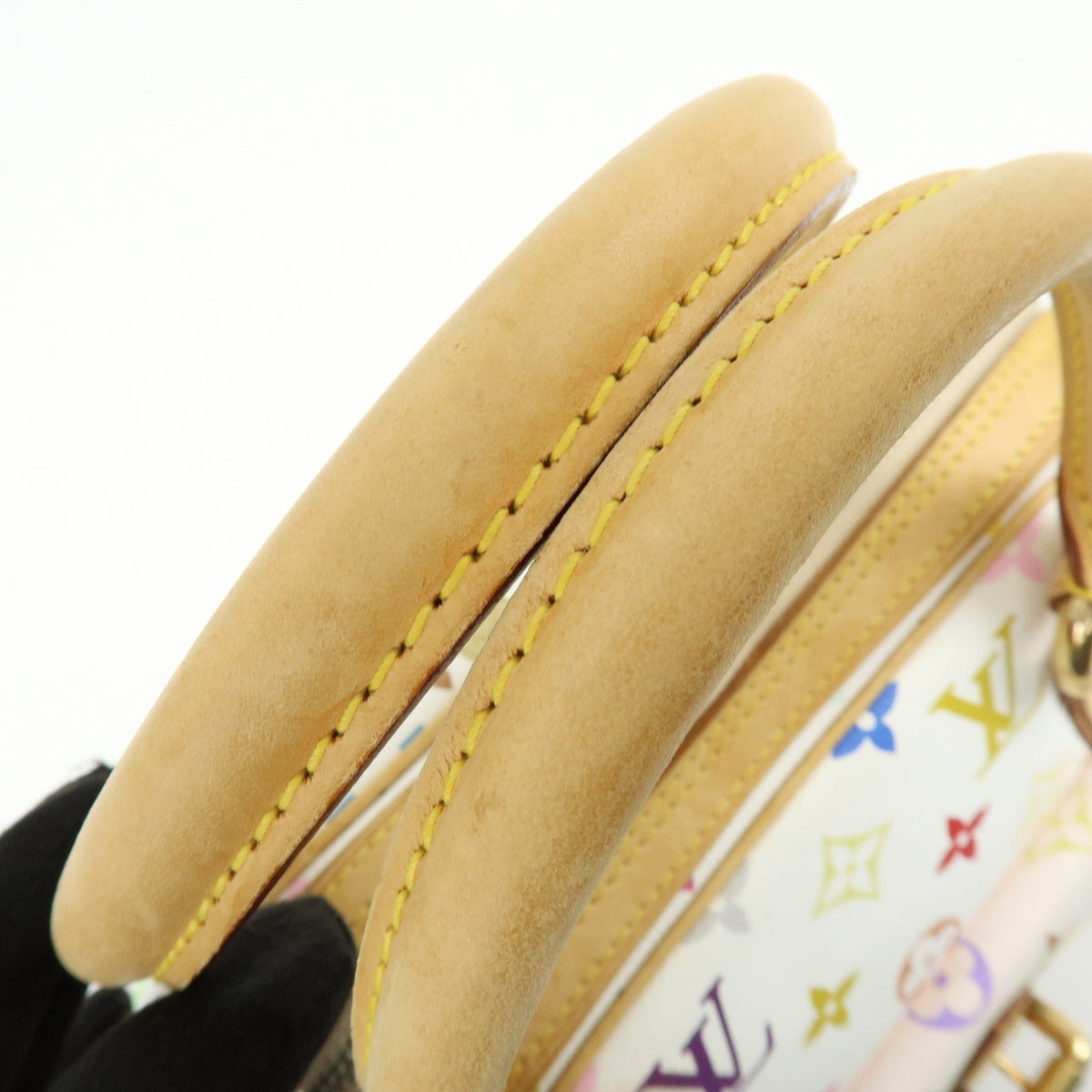 Louis Vuitton Priscilla Monogram Multicolor White Canvas Handbag (Pre-Owned)
