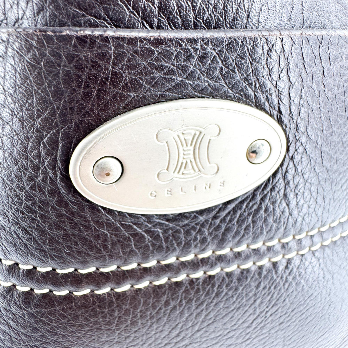 Celine Boogie Calfskin Black Leather Handbag (Pre-Owned)
