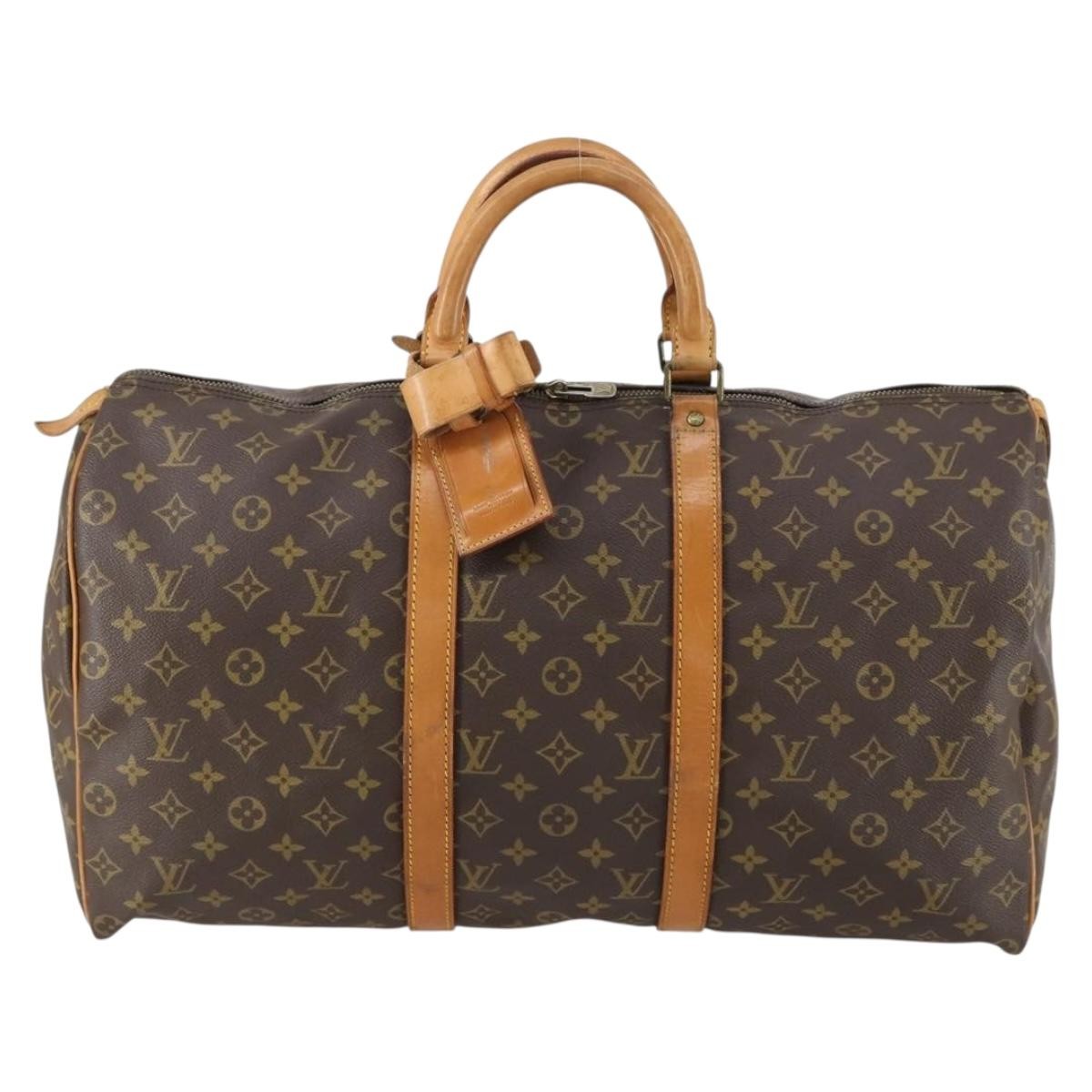 Louis Vuitton Keepall Monogram Canvas Brown Canvas Travel Bag Bag (Pre-Owned)