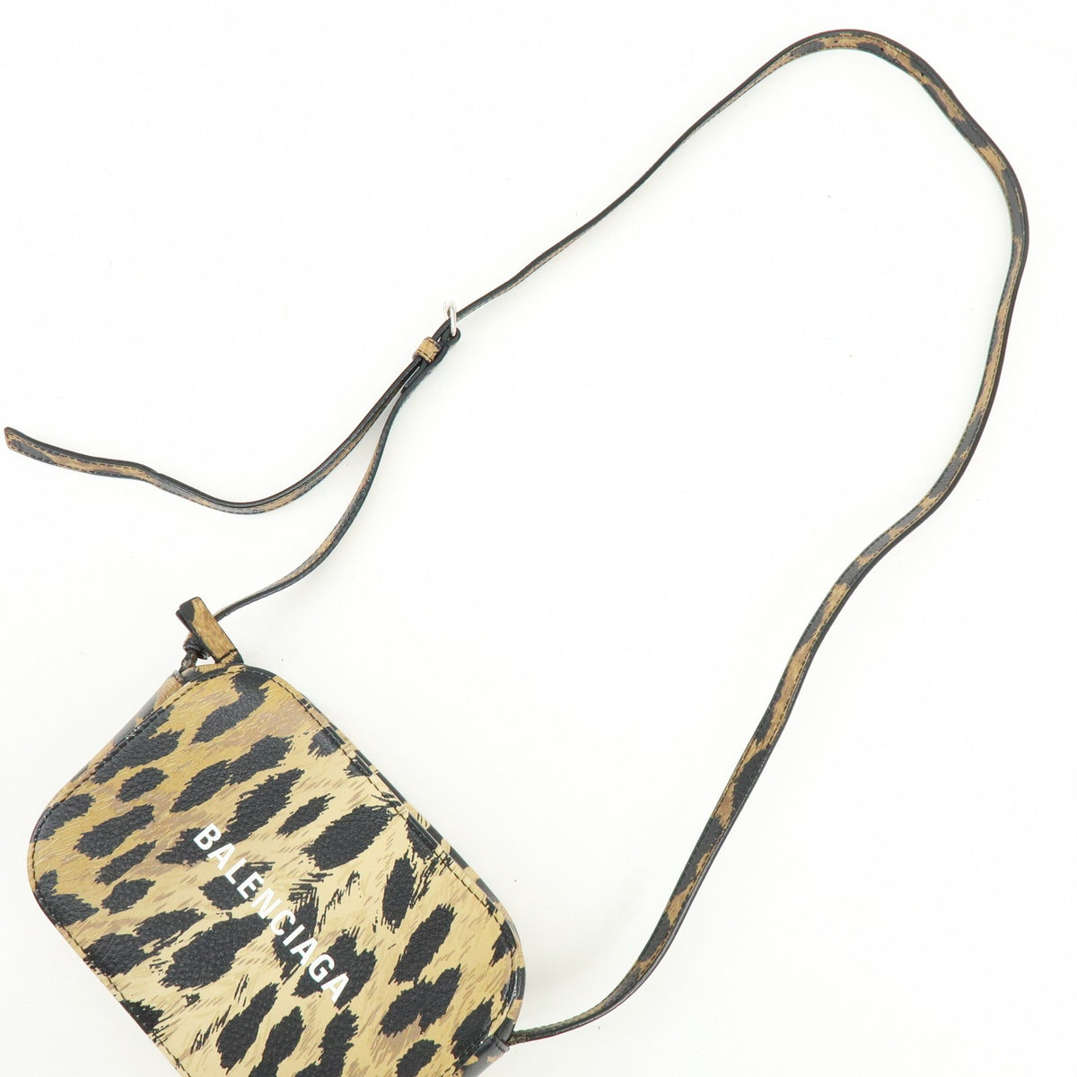 Balenciaga Everyday Camera Printed Leather Brown Leather Handbag (Pre-Owned)