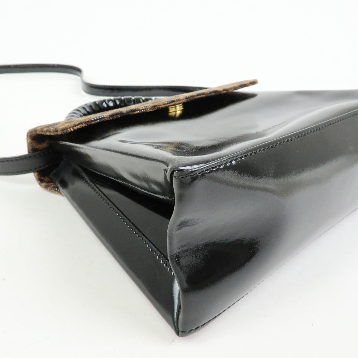 Loewe Vintage Velazquez Top Handle Leather Black Patent_Leather Handbag (Pre-Owned)