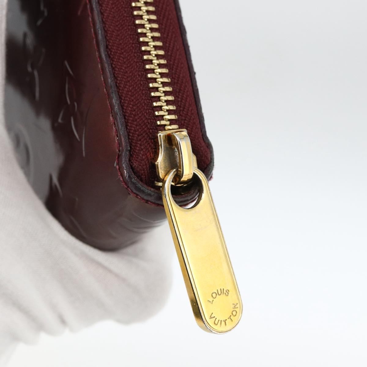 Louis Vuitton Zippy Leather Red Patent_Leather Wallets Accessory (Pre-Owned)