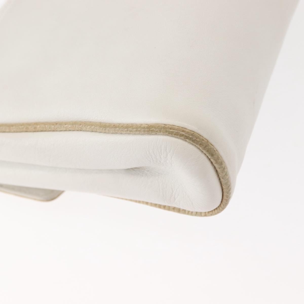 Celine Shoulder Leather White Leather Shoulder Bag Bag (Pre-Owned)