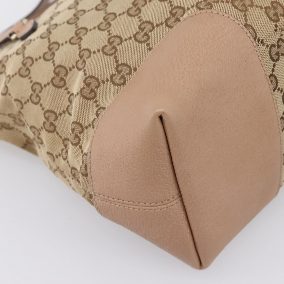 Gucci Bree Convertible Top Handle Gg Canvas With Leather Beige Canvas Handbag (Pre-Owned)