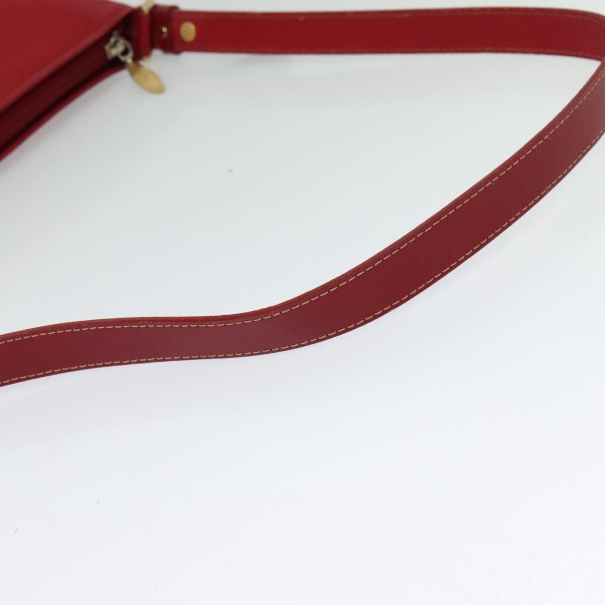 Burberry Vintage Leather Red Leather Shoulder Bag Bag (Pre-Owned)