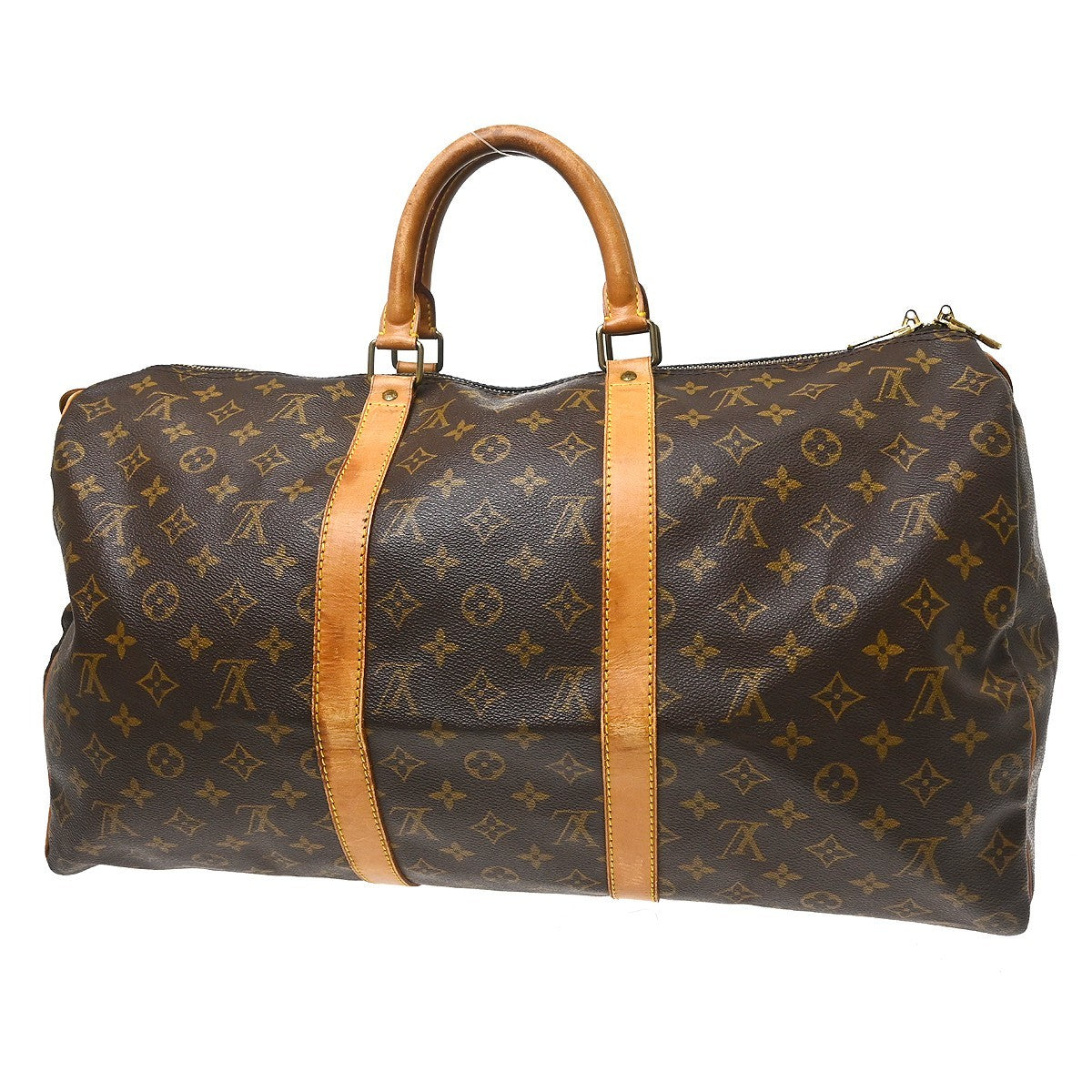 Louis Vuitton Keepall Monogram Brown Canvas Travel Bag Bag (Pre-Owned)