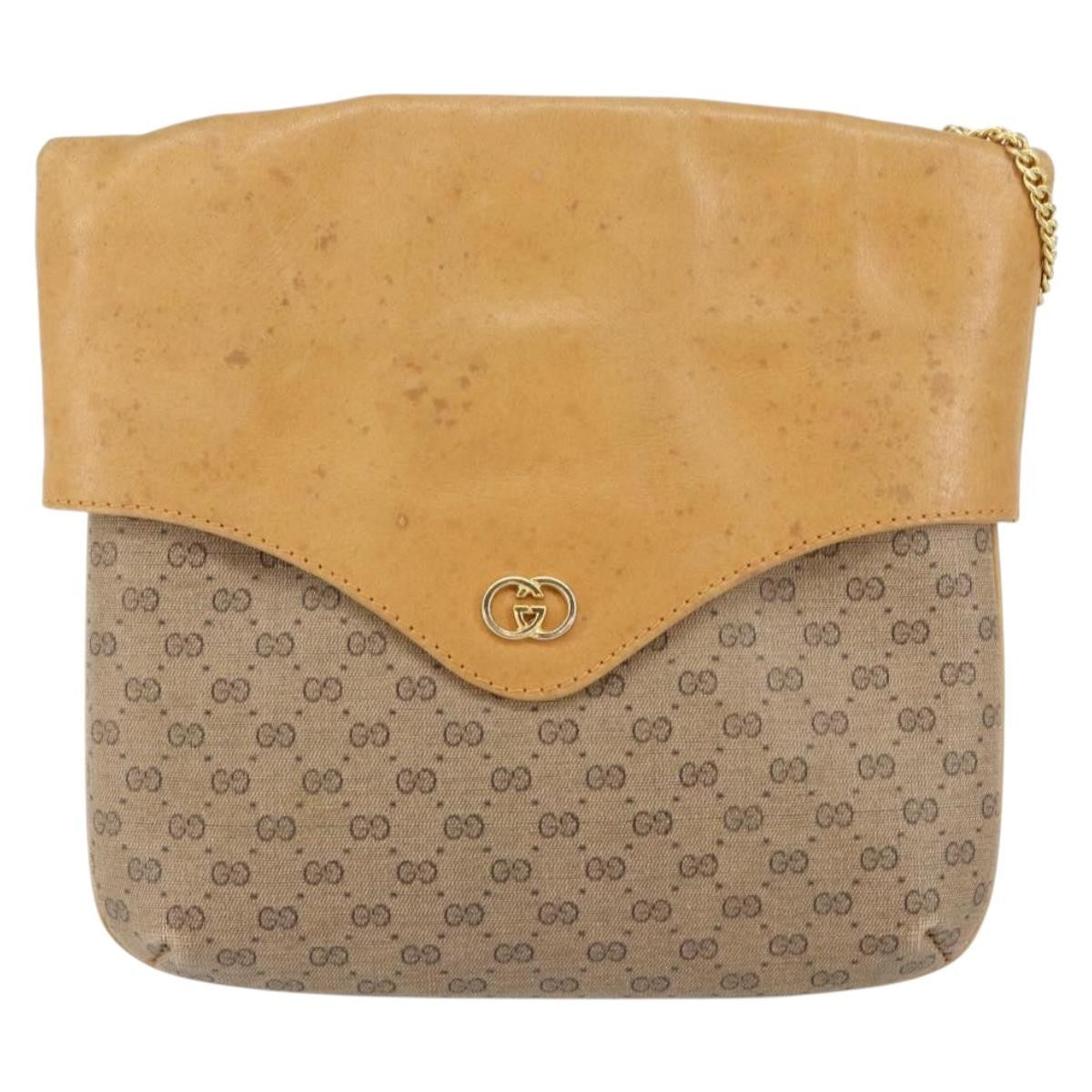 Gucci Micro Gg Supreme Gg Canvas Beige Pvc Shoulder Bag Bag (Pre-Owned)