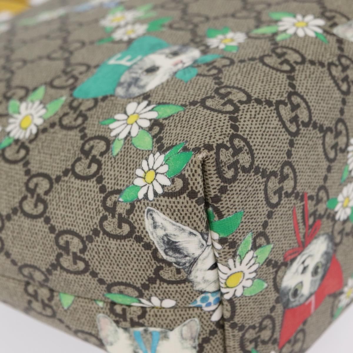 Gucci Children's Printed Gg Coated Canvas Beige Canvas Tote Bag Bag (Pre-Owned)