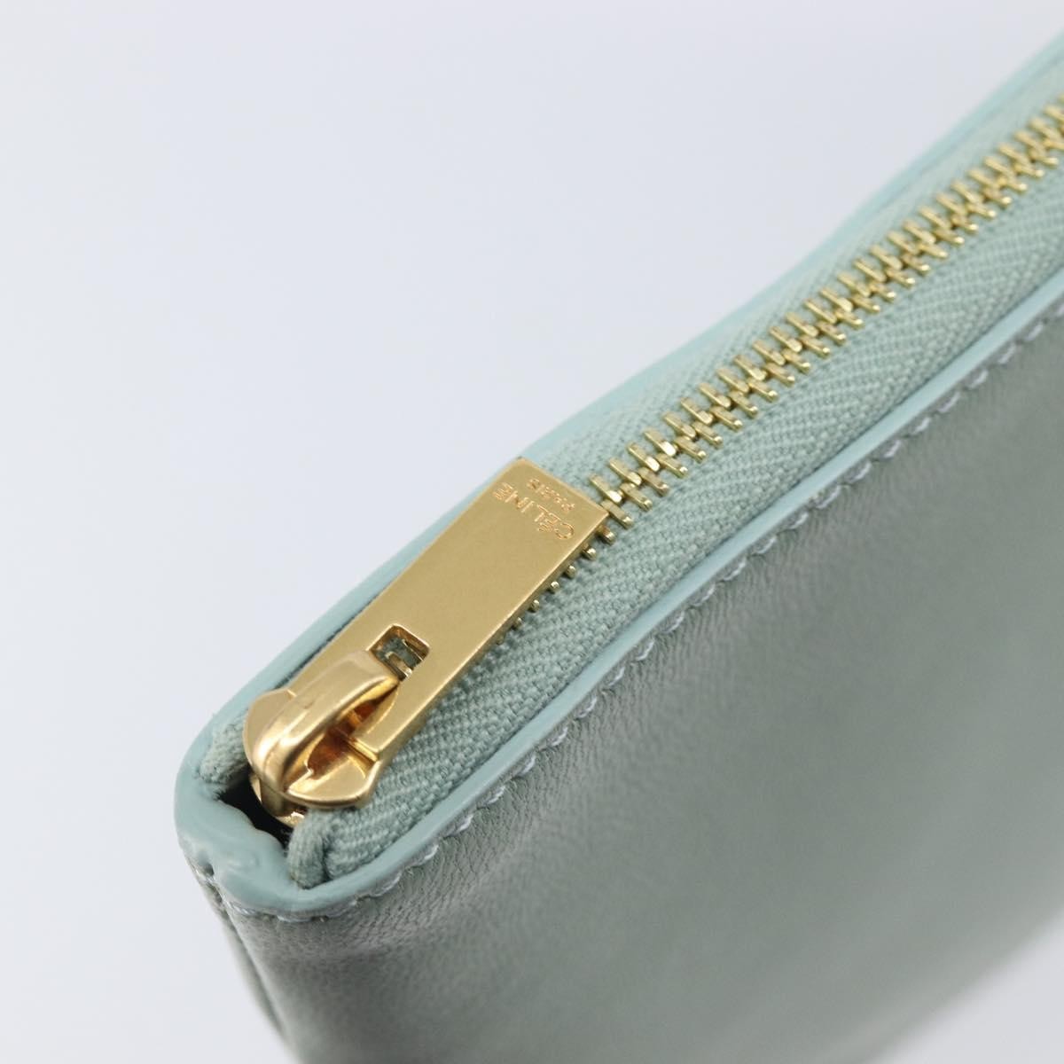 Celine Solo Leather Green Leather Clutche & Pouche Bag (Pre-Owned)