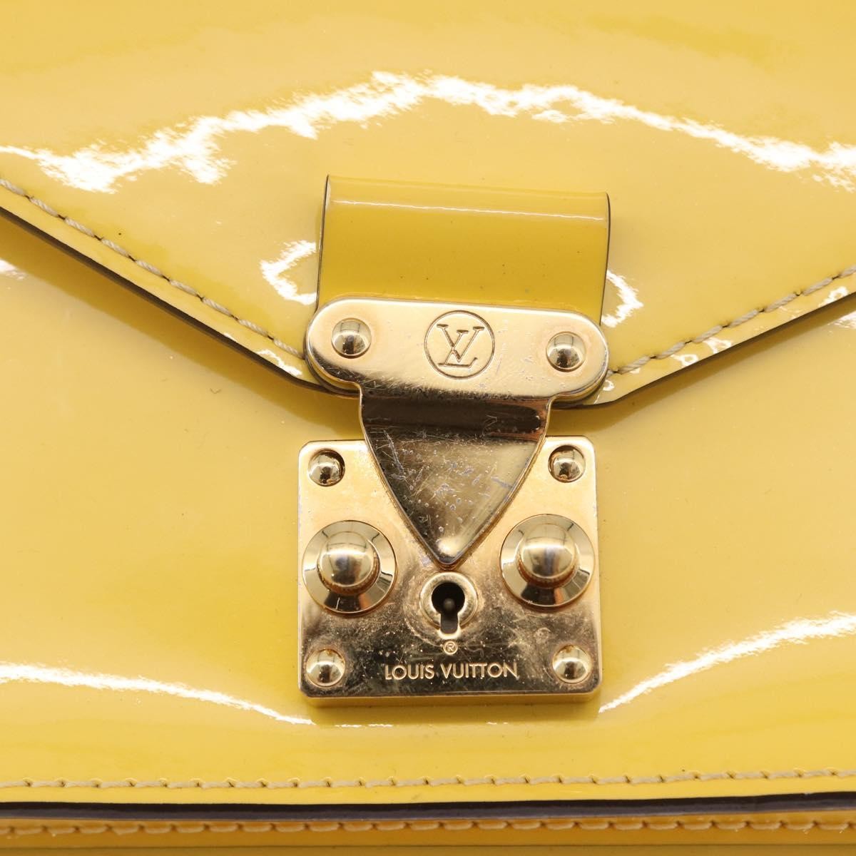 Louis Vuitton Monceau Vernis Yellow Patent_Leather Handbag (Pre-Owned)
