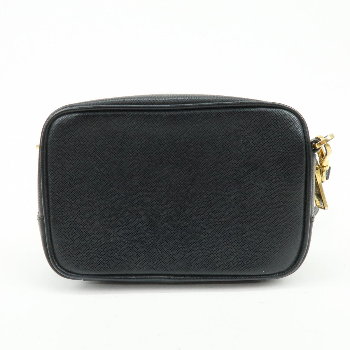 Prada Bow Camera Saffiano Leather Black Leather Crossbody Bag Bag (Pre-Owned)