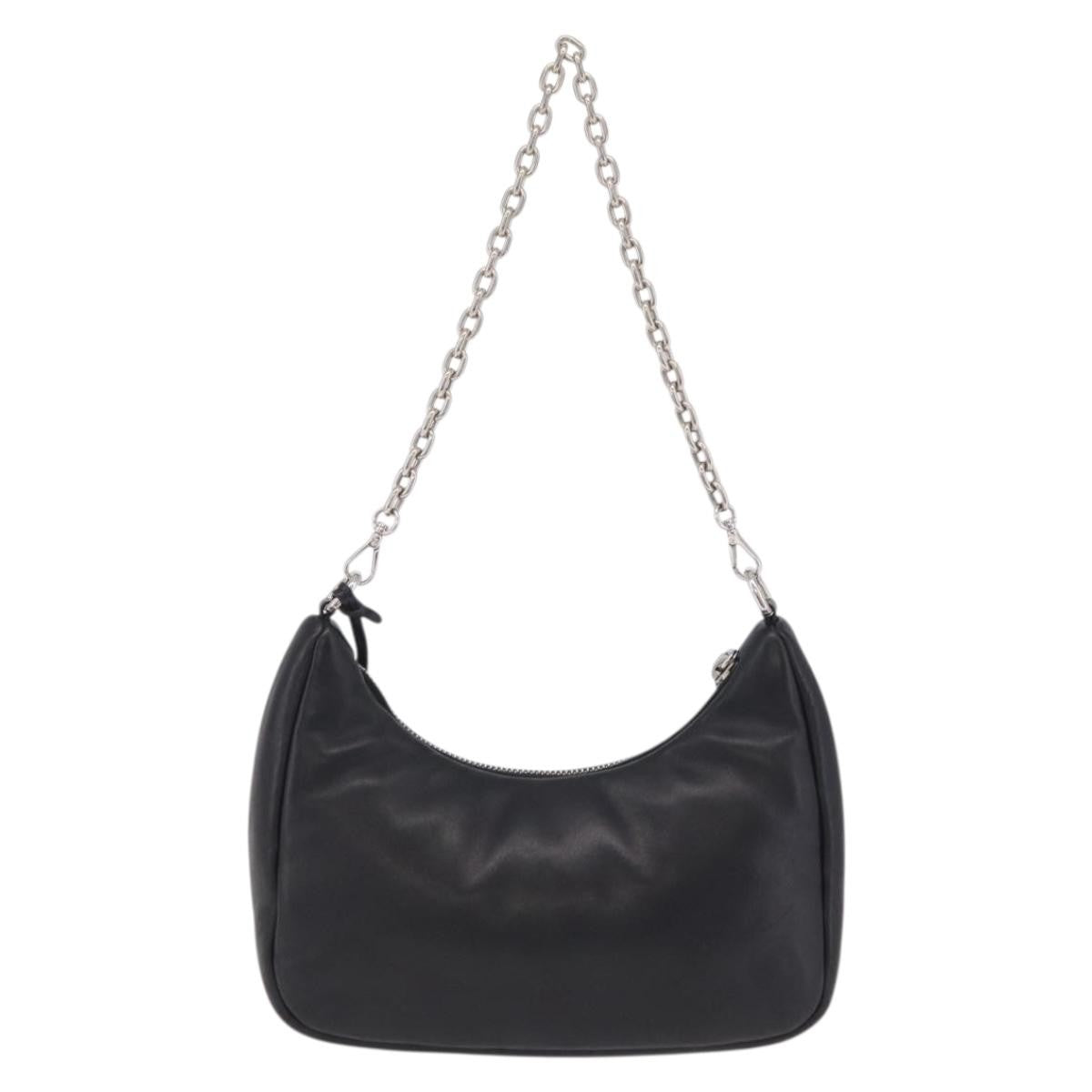 Prada Re-Edition 2005 Nappa Leather Black Leather Shoulder Bag Bag (Pre-Owned)