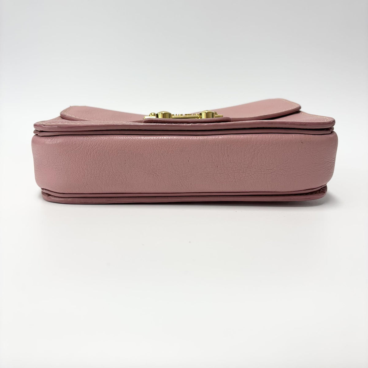 Miu Miu Crossbody Bag Studded Leather Pink Leather Crossbody Bag Bag (Pre-Owned)