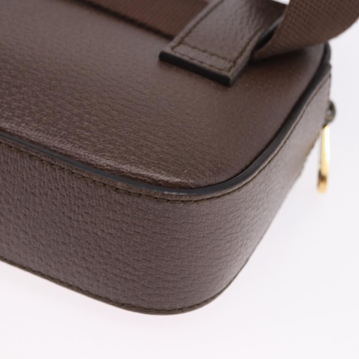 Gucci Aria 100Th Anniversary Belt Printed Leather Brown Leather Clutche & Pouche Bag (Pre-Owned)