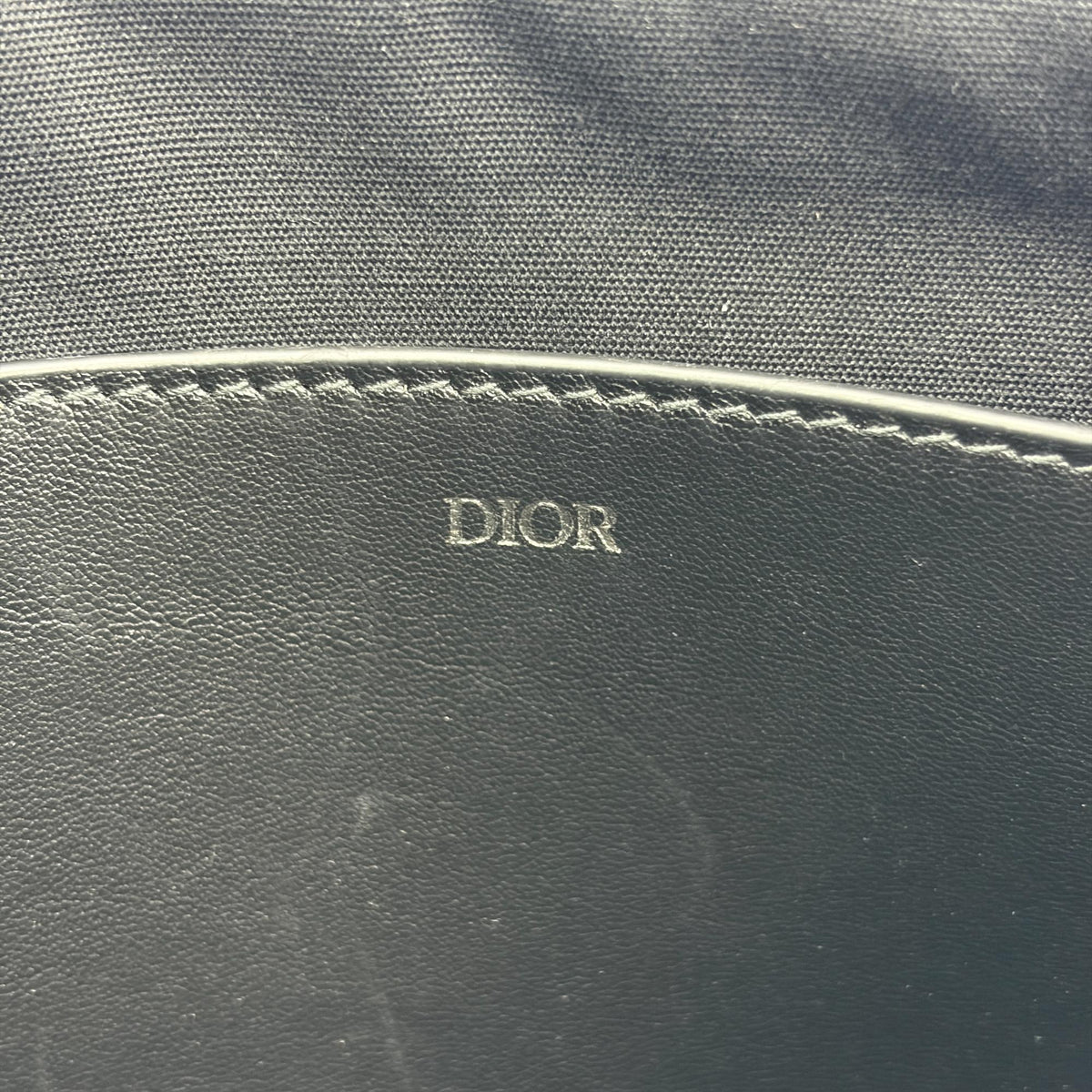 Christian Dior A5 Pouch Printed Oblique Denim Black Other Clutche & Pouche Bag (Pre-Owned)