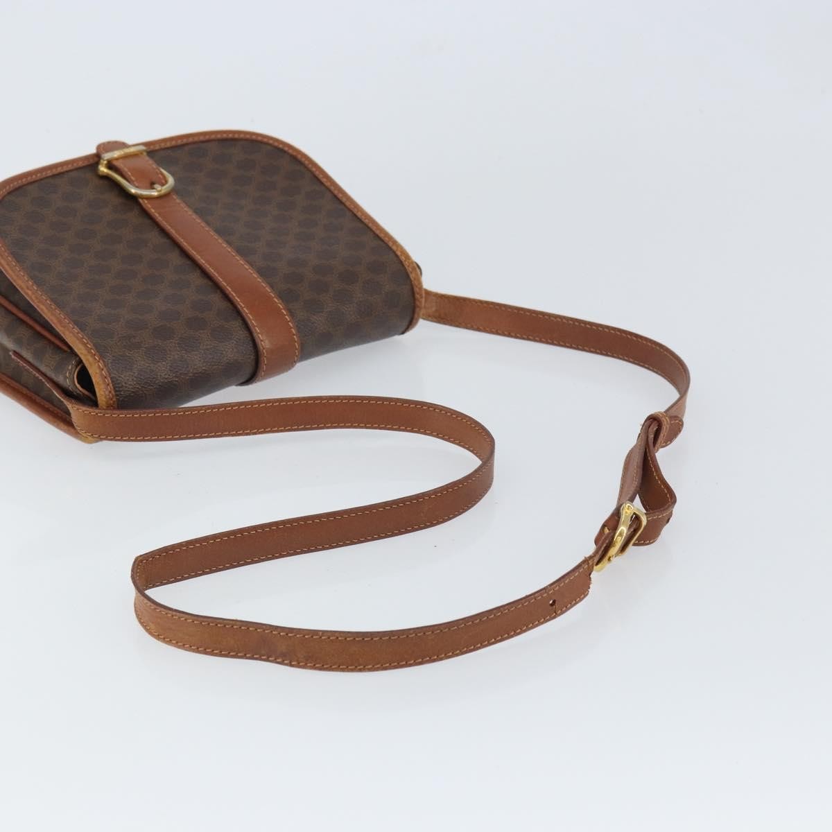Celine Vintage Macadam Canvas Brown Canvas Backpack Bag (Pre-Owned)