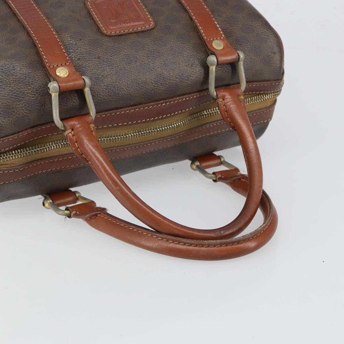 Celine Vintage Macadam Shopper Coated Canvas Brown Pvc Tote Bag Bag (Pre-Owned)